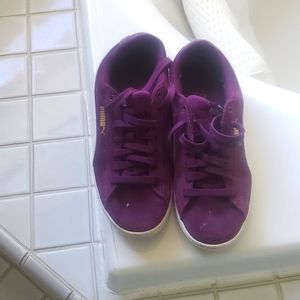 Puma Purple Suede Sneakers
